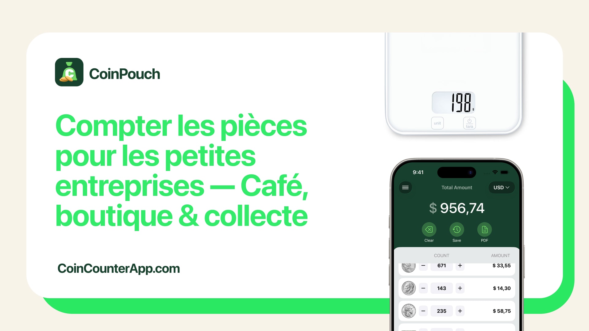 Caisse de café à la clôture avec pièces et billets