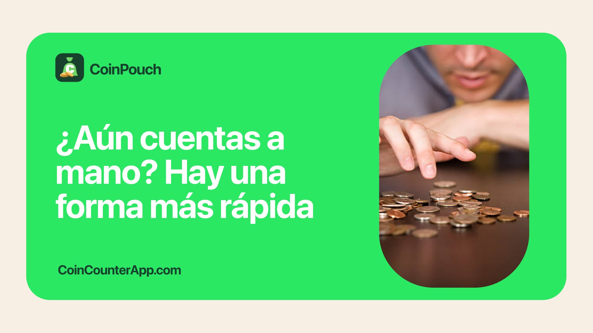 Montón de monedas junto a un iPhone con CoinPouch